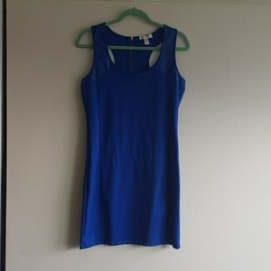 Blue body con dress